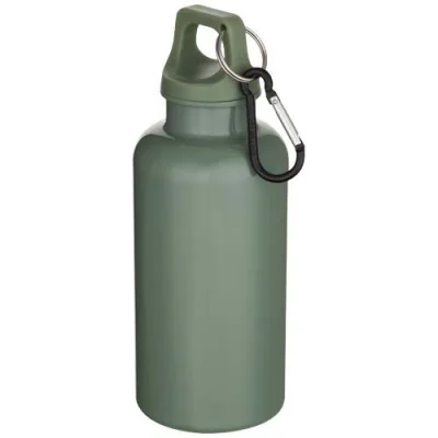 Bouteille d’eau Oregon de 400 ml en plastique recyclé uni certifié RCS avec mousqueton