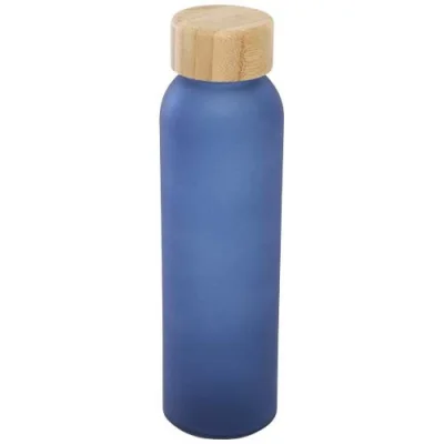 Bouteille en verre sodocalcique mat Lume de 500 ml avec couvercle en bambou