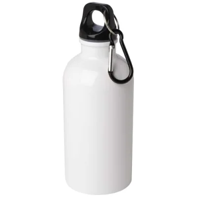 Bouteille d'eau Oregon de 400 ml simple paroi en acier recyclé certifié RCS avec mousqueton