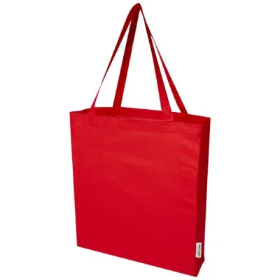 Sac shopping à soufflets Madras en coton recyclé 140 g/m² certifié GRS 12L