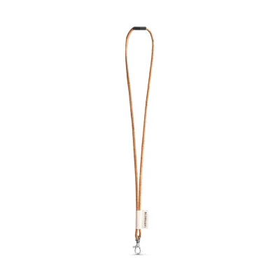SET Lanyard CORK Long (Ø 5 mm) avec mousqueton à déclenchement de 9 mm et fermoir de sécurité Ø 5 mm