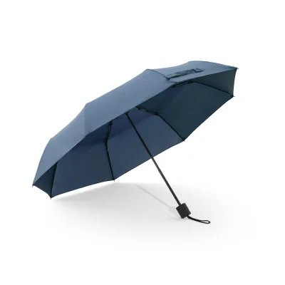 Aiden – Parapluie 21" en polyester recyclé (100% rPET) pongé 190T, pliable en 3 parties