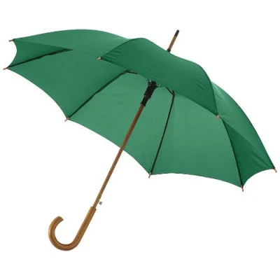 Parapluie 23" à ouverture automatique, poignée et mât en bois