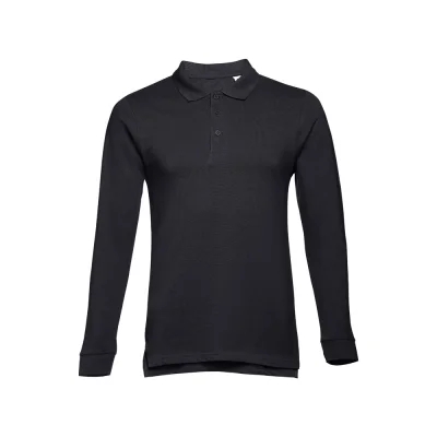 THC Bern II – Polo à manches longues en coton cardé pour hommes