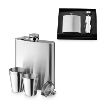 Novak – Ensemble de bouteilles et de verres en acier inoxydable 200 mL