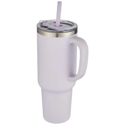 Mug Sydney 1200 ml double paroi certifié RCS avec isolation par le vide et couche de cuivre avec paille