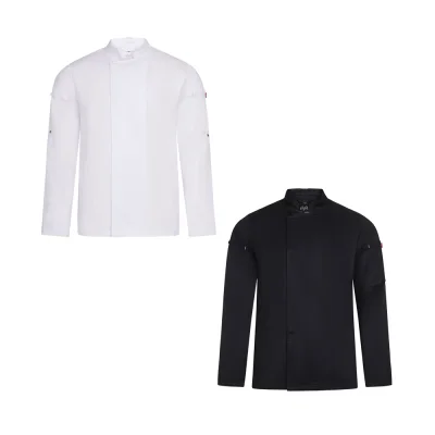 VL Agni – Veste de cuisine unisexe (190 g/m²) en coton (35 %) et polyester recyclé (65 %)