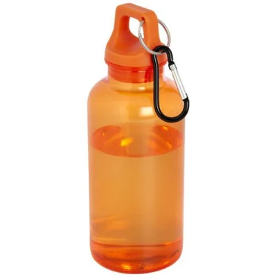 Bouteille d'eau Oregon de 400 ml en plastique recyclé avec mousqueton
