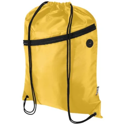 Sac à cordon Oriole en RPET avec poche avant zippée, 5 L