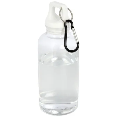 Bouteille d'eau Oregon de 400 ml en plastique recyclé avec mousqueton