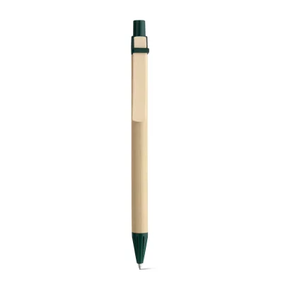Nairobi – Stylo à bille en papier kraft et clip en bois