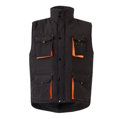 VL Nergal – Gilet rembourré, bicolore, multipoches (120g/m²), en polyester (100%)