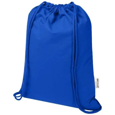 Sac de 5 L avec cordon Oregon Blend en coton recyclé 140 g/m² certifié GRS