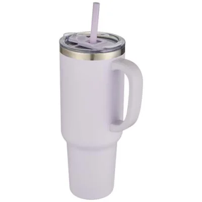 Mug Sydney 1200 ml double paroi certifié RCS avec isolation par le vide et couche de cuivre avec paille