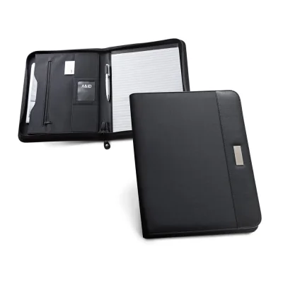 Paszo – Porte-documents A4 en PU et microfibre avec bloc de pages lignées