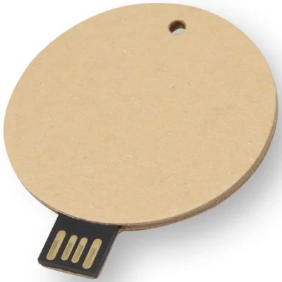 Clé USB 2.0 ronde en papier recyclé