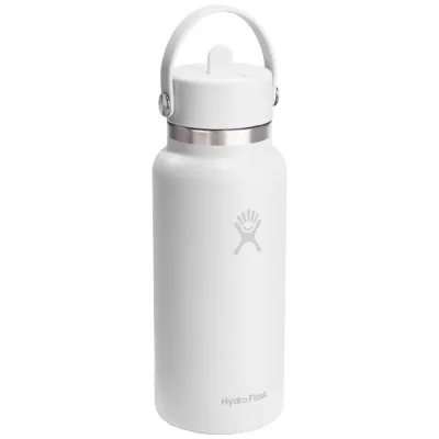 Gourde isotherme en acier inoxydable Hydro Flask à large goulot, d'une contenance de 946 ml, avec bouchon à paille