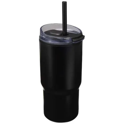 Gobelet isotherme à double paroi Westin 540 ml en RCS recyclé, avec paille