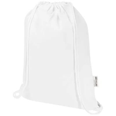 Sac de 5 L avec cordon Oregon Blend en coton recyclé 140 g/m² certifié GRS