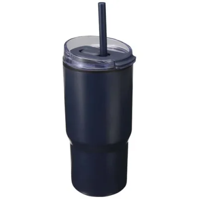 Gobelet isotherme à double paroi Westin 540 ml en RCS recyclé, avec paille