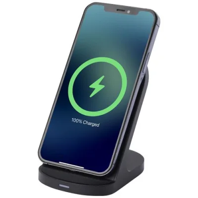 Socle de charge sans fil Loop de 15 W à double bobine en plastique recyclé certifié RCS