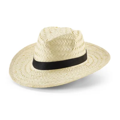 Edward Poli – Chapeau de paille naturelle avec bande en polyester