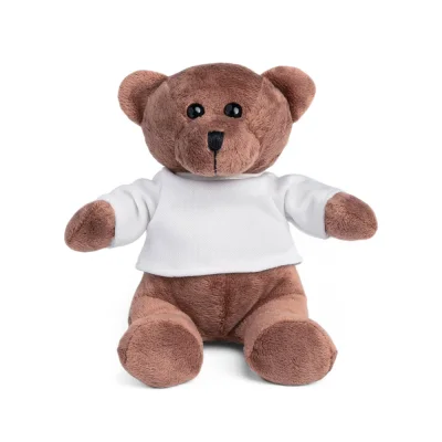 Grizzly – Peluche en polyester, en forme d’ours, avec t-shirt