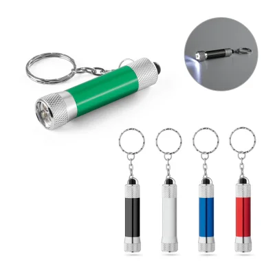Re-Lergan – Porte-clés en aluminium (92 % recyclé) avec lampe de poche LED à 3 lumières