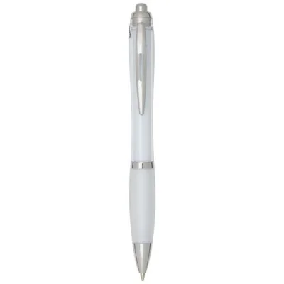 Stylo bille en plastique recyclé RCS avec corps et grip colorés (encre bleue) Nash