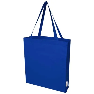 Sac shopping à soufflets Madras en coton recyclé 140 g/m² certifié GRS 12L
