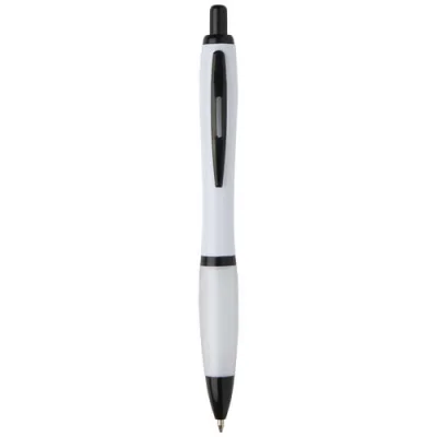 Stylo bille Nash en plastique recyclé avec garnitures noires (encre noire)