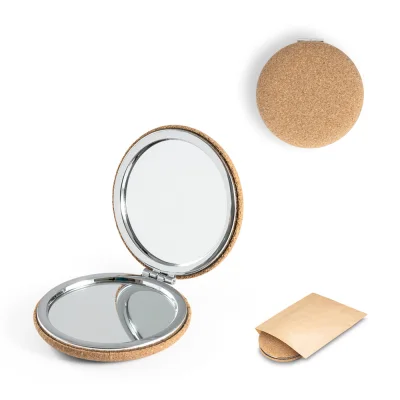 Tilbury – Miroir de sac à main double en liège