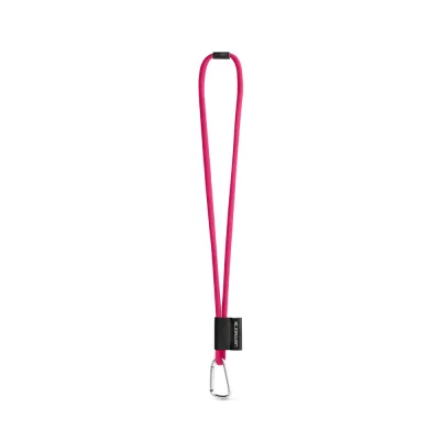 SET Lanyard TUBE Long (Ø 7 mm) avec mousqueton en forme de D de 55 mm et fermoir de sécurité Ø 7 mm