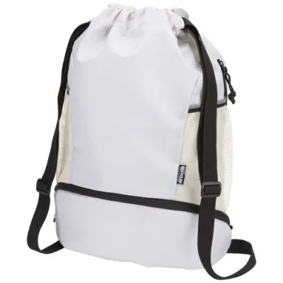 Sac de sport Varyon à cordon en matériaux recyclés certifiés GRS avec compartiment inférieur de 18 L