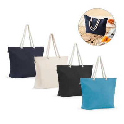 Athens – Sac de plage en coton recyclé (70 %) et polyester recyclé (30 %) (220 g/m²)