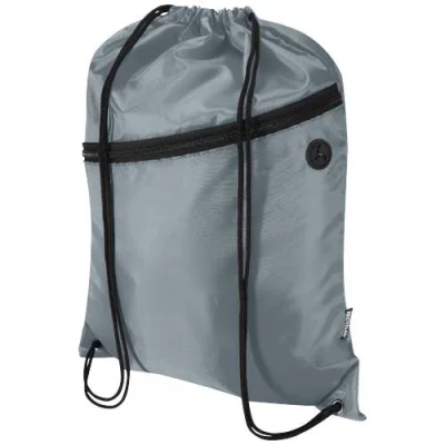 Sac à cordon Oriole en RPET avec poche avant zippée, 5 L