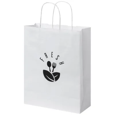 Sac en papier Kraft 80 g/m² avec poignées torsadées, 25 x 11 x 32 cm