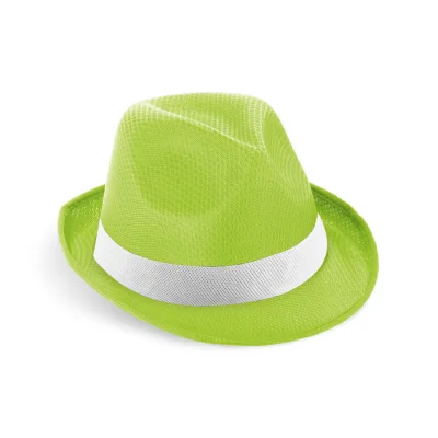 Manolo Poli – Chapeau en PP avec ruban en polyester blanc