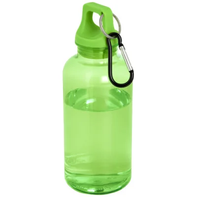 Bouteille d'eau Oregon de 400 ml en plastique recyclé avec mousqueton