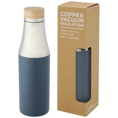 Bouteille Hulan de 540 ml en acier inoxydable avec cuivre et isolation par le vide avec couvercle en bambou