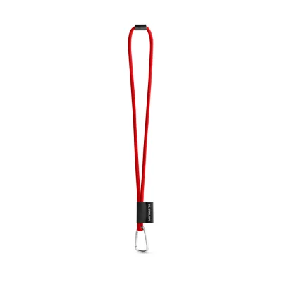 SET Lanyard TUBE Long (Ø 7 mm) avec mousqueton en forme de D de 55 mm et fermoir de sécurité Ø 7 mm