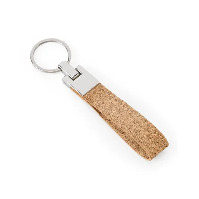Evans – Set composé d'un stylo à bille et d'un porte-clés, tous deux en métal et en liège