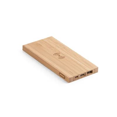 Fitch – Power bank 5 000 mAh avec chargeur sans fil 5W en bambou