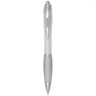 Stylo bille en plastique recyclé RCS avec corps et grip colorés (encre noire) Nash