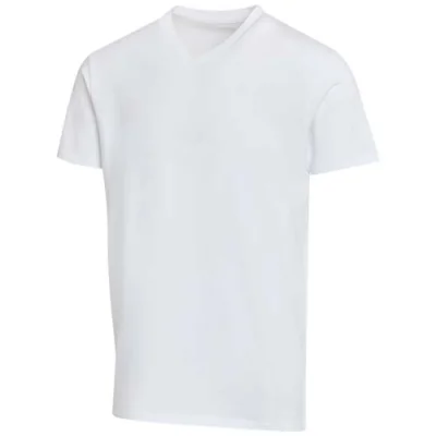 T-shirt unisexe en coton bio certifié OCS Balfour à manches courtes et col en V de 200 g/m²