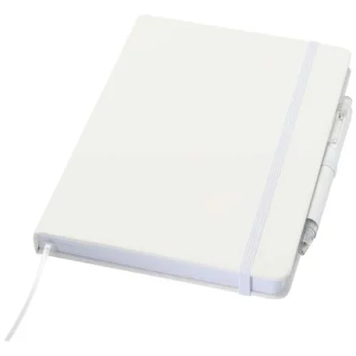 Ensemble comprenant un cahier en papier recyclé Spectrum A5 et un stylo à bille