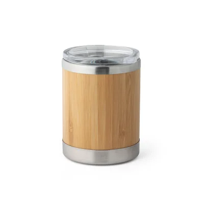 Lycka – Tasse 350mL en bambou et acier inox