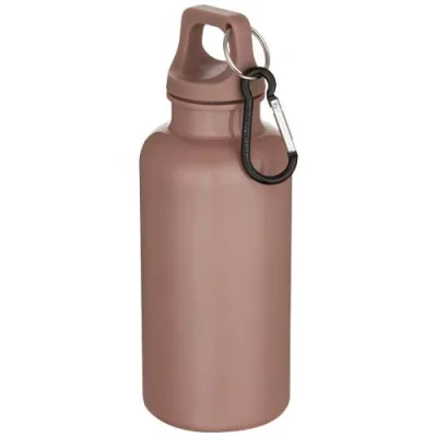 Bouteille d’eau Oregon de 400 ml en plastique recyclé uni certifié RCS avec mousqueton