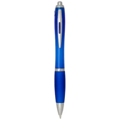 Stylo bille en plastique recyclé RCS avec corps et grip colorés (encre bleue) Nash