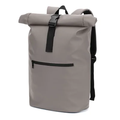 Portland – Sac à dos à enroulement en PU avec poche pour ordinateur portable 16 pouces